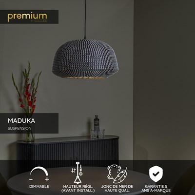 Lucide MADUKA - Suspension - 1xE27 - Noir | Premium